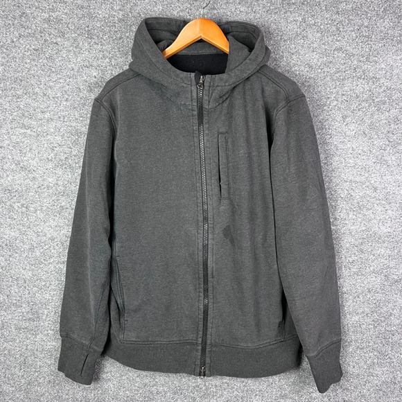 Lululemon Mens Gray Full Zip Hoodie Jacket with Thumb Holes Size  XL - Picture 1 of 9